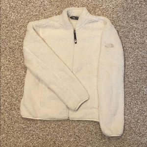 North Face full zip fuzzy jacket